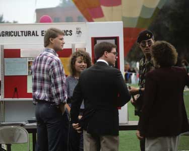 Students attending a recruiting event